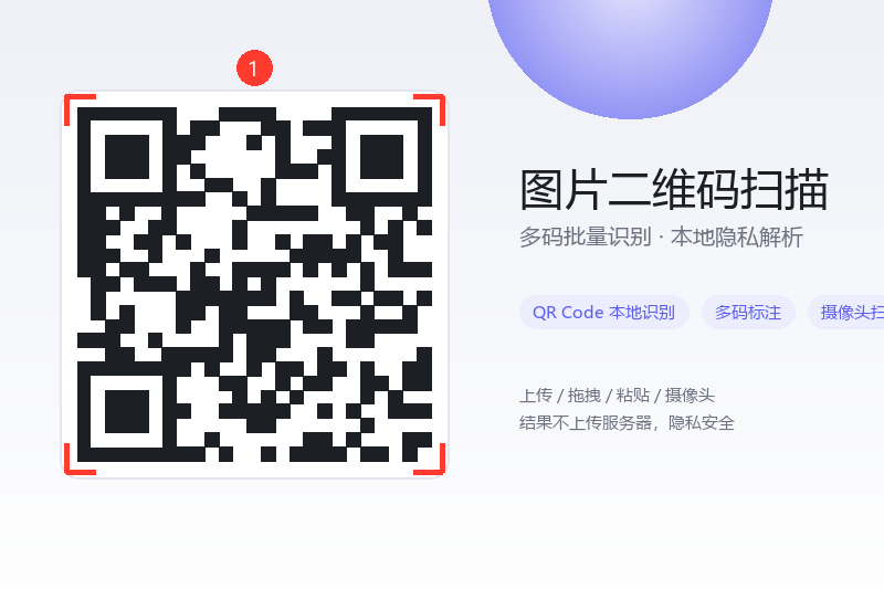 图片二维码扫描：多码批量识别与本地解析